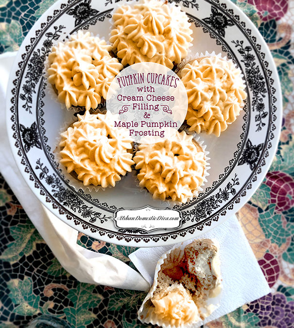 RECIPE: Pumpkin Cupcakes with Cream Cheese Filling and Maple Pumpkin Frosting