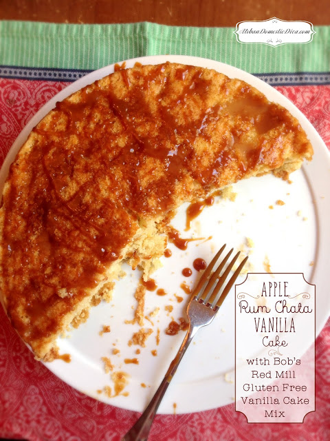 RECIPE: Apple RumChata Vanilla Cake (using Gluten Free Bob’s Red Mill Vanilla Cake Mix)