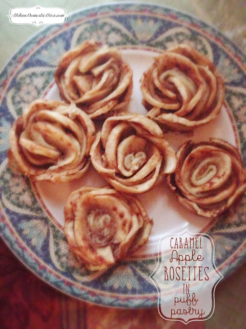 Caramel Apple Rosettes in Puff Pastry