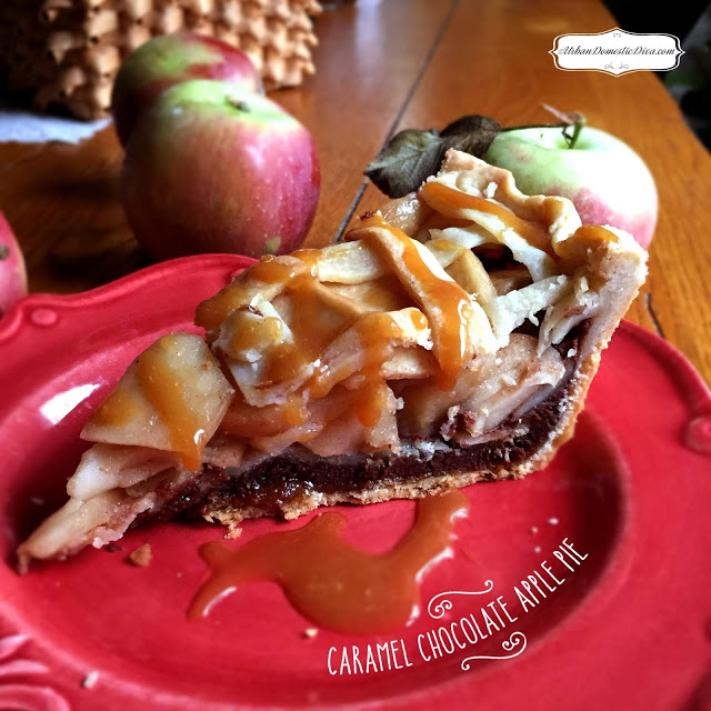 Caramel Chocolate Apple Pie