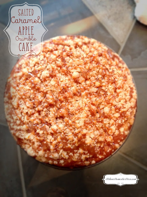 Salted Caramel Apple Crumble Cake