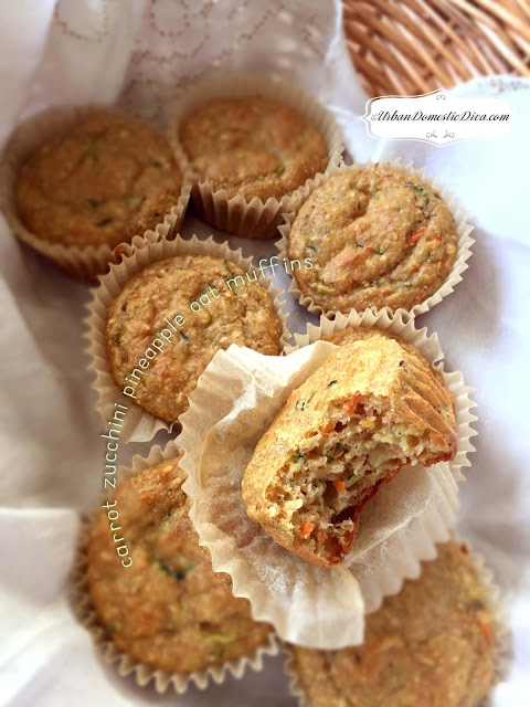 carrot zucchini pineapple muffins