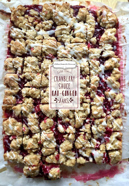 Cranberry oat ginger bar cookie