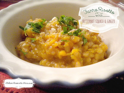 Farro Risotto with Butternut Squash and Ginger