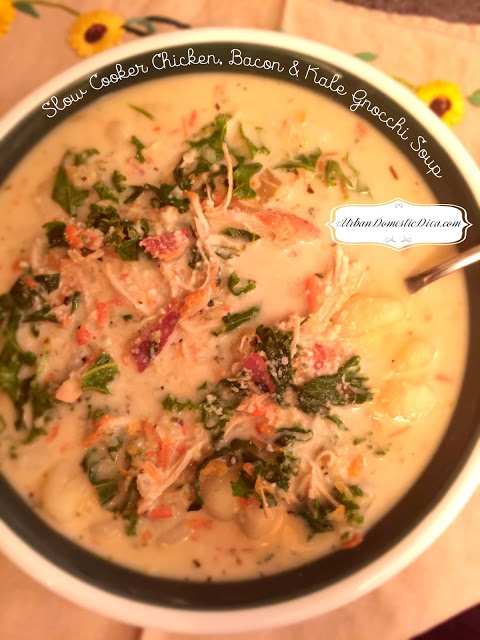 RECIPE: Slow Cooker Chicken, Bacon and Kale Gnocchi Soup