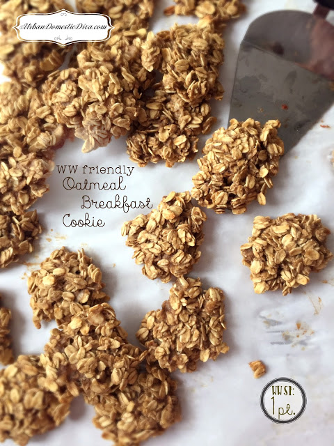 RECIPE: Weight Watcher Friendly Oatmeal breakfast cookies, 1 pt. each