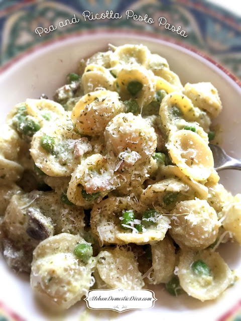 pea pesto ricotta pasta