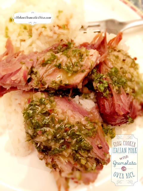 RECIPE: Slow Cooker Italian Pork with Gremolata over Rice