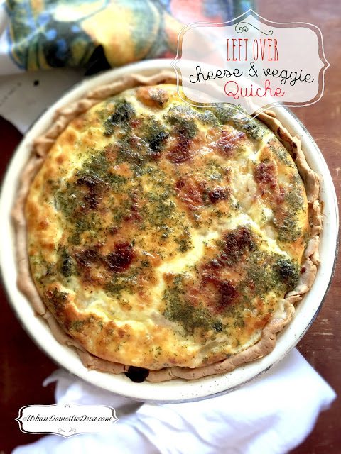 RECIPE: Left Over Cheese and Veggie Quiche