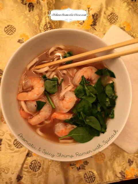 RECIPE: Aromatic and Spicy Shrimp Ramen with Spinach