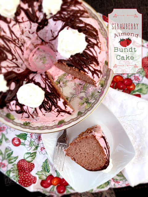 strawberry almond bundt cake