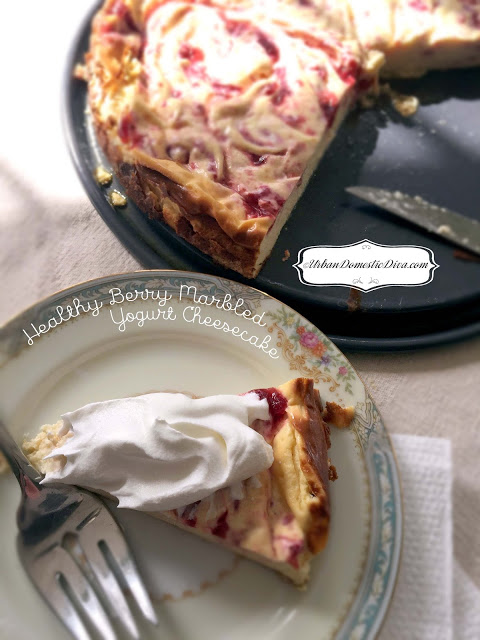 RECIPE: Healthy Berry Marbled Yogurt Cheesecake
